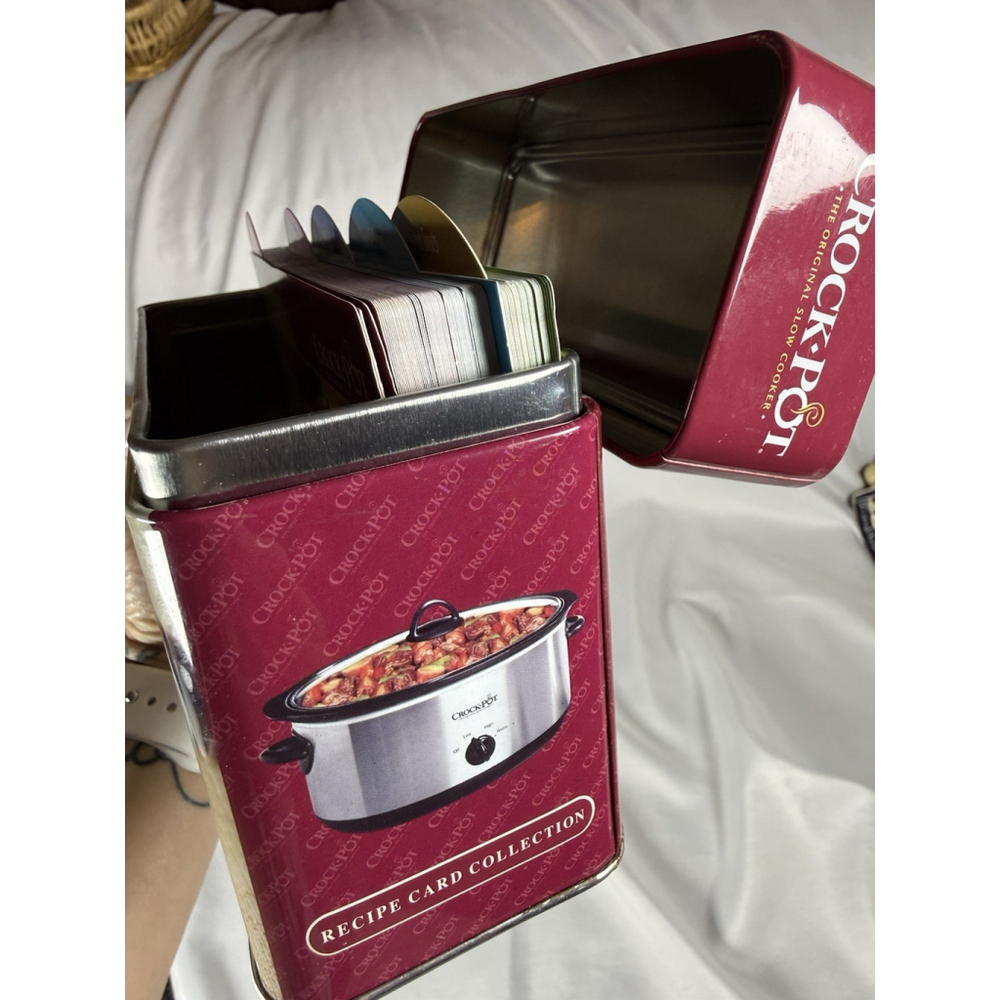 Crock-Pot Recipe Card Collection Tin Recipes & Blank Cards 5 Dividers - Picture 5 of 14